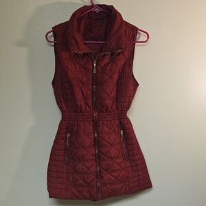 Quilted Red Sleeveless Vest #192